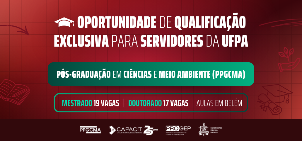Vagas de mestrado e doutorado exclusivas para servidores no Programa de Pós-graduação em Ciências e Meio Ambiente