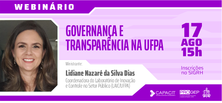 Webinário traz reflexões sobre governança e transparência no contexto da UFPA