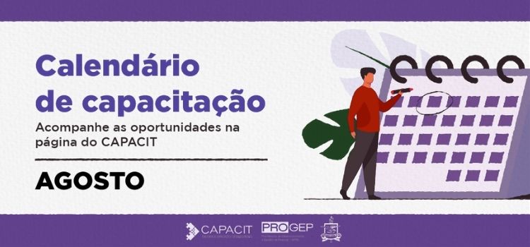 Progep divulga cursos para o mês de agosto